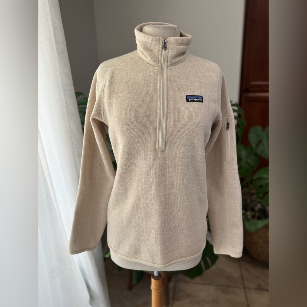 Patagonia Better Sweater 1/4-Zip Fleece – Women’s M,‎ Oatmeal/Beige